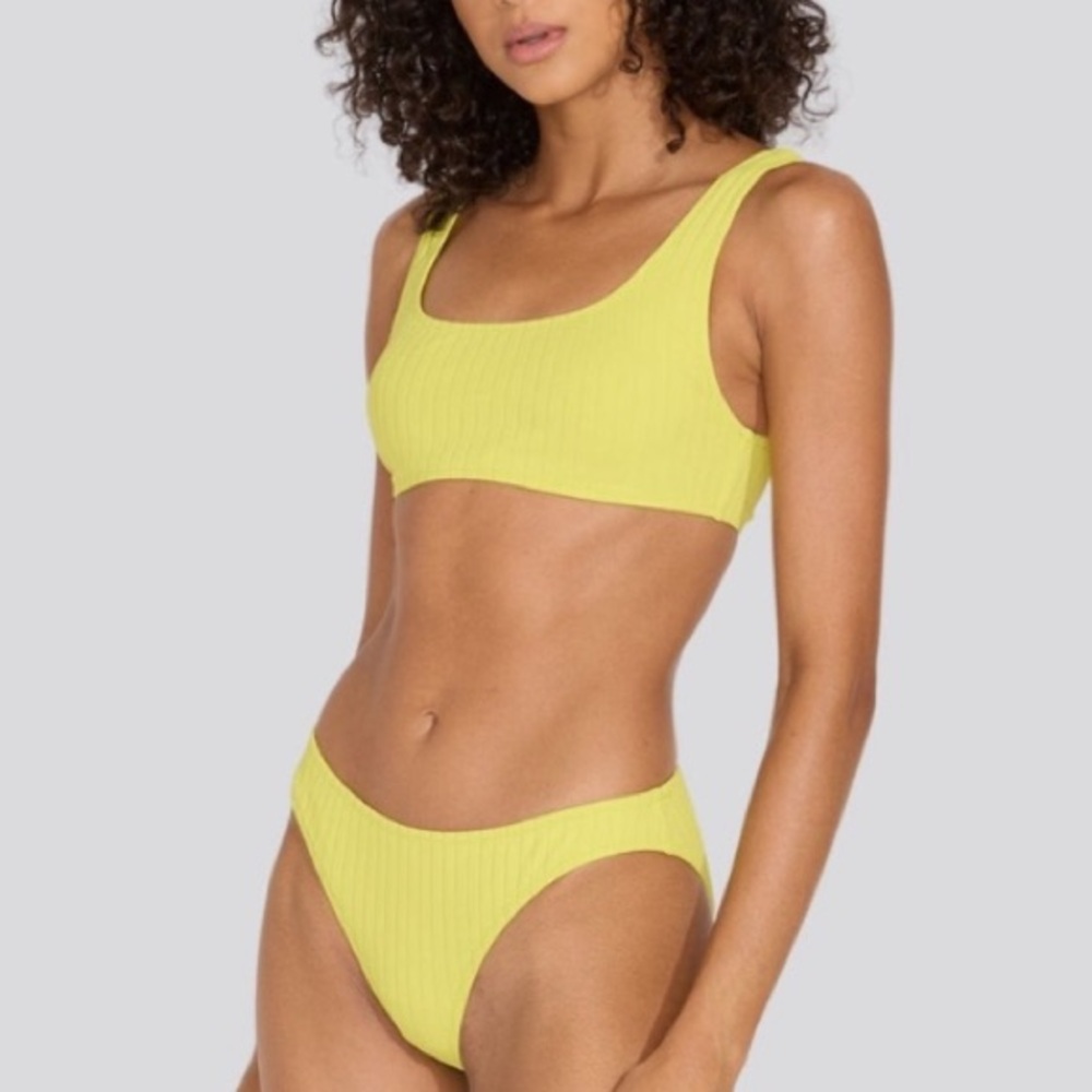 Solid and Striped Yellow Bikini